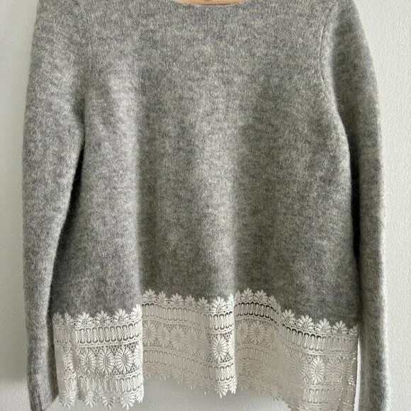 Sezane Alexia Jumper In Mottled Grey, Women's Size M - Picture 4 of 7